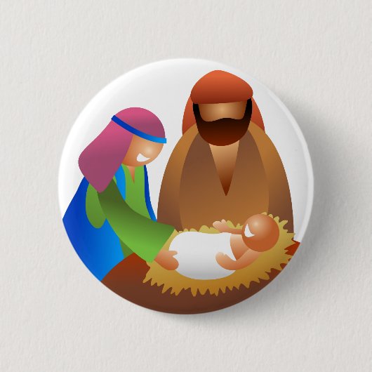 Badge Rond 5 Cm Bébé Jésus (Devant)