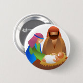 Badge Rond 5 Cm Bébé Jésus (Devant & derrière)