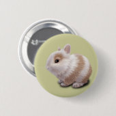 Badge Rond 5 Cm Bébé Lapin (Devant & derrière)