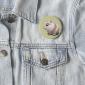 Badge Rond 5 Cm Bébé Lapin (En situation)