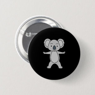 Badge Rond 5 Cm Bébé mignon Koala Avec Un Sourire Debout