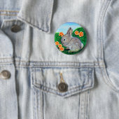 Badge Rond 5 Cm Bébé mignon peinture lapin (En situation)