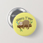 Badge Rond 5 Cm  Bébé Paresseux (Devant & derrière)