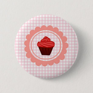 Badge Rond 5 Cm Bébé rose Carrée conception du coeur Pin