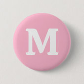 Badge Rond 5 Cm Bébé rose couleur solide (Devant)