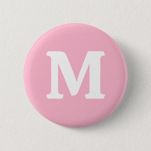 Badge Rond 5 Cm Bébé rose couleur solide (Devant)