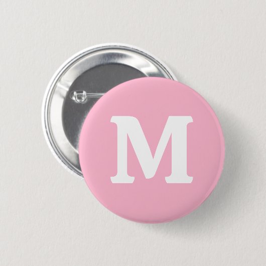 Badge Rond 5 Cm Bébé rose couleur solide (Devant & derrière)