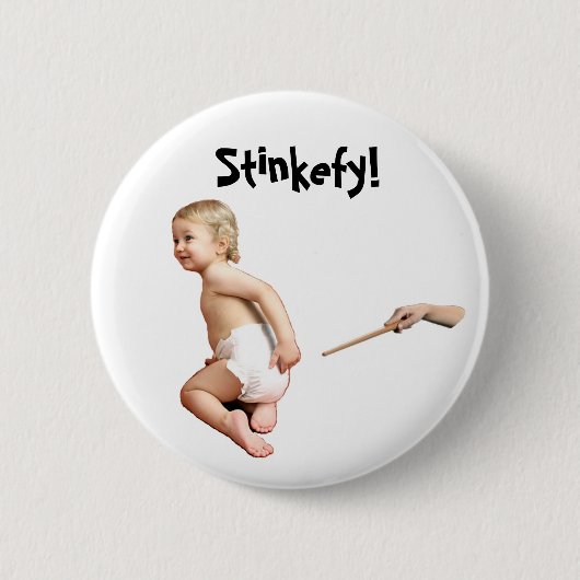 Badge Rond 5 Cm Bébé Stinkefy !-bouton (Devant)