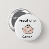 Badge Rond 5 Cm Bébé Tchèque fier (Devant & derrière)