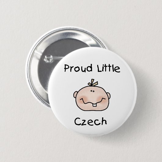 Badge Rond 5 Cm Bébé Tchèque fier (Devant & derrière)