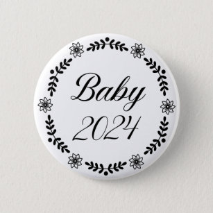 Badge Rond 5 Cm Bébés 2024   Annoncer la grossesse   bébé 2024