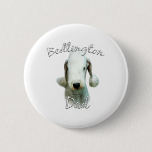 Badge Rond 5 Cm Bedlington Terrier Papa 2