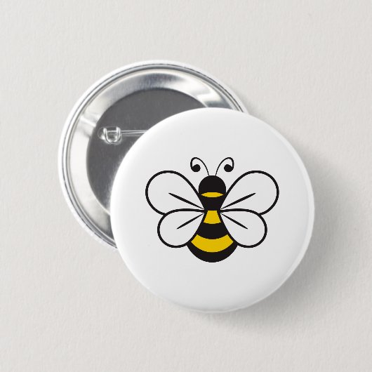 Badge Rond 5 Cm Bee (Devant & derrière)