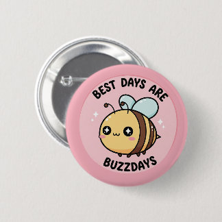 Badge Rond 5 Cm Bee Button – Cute Kawaii Bumblebee Pin