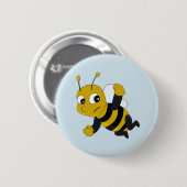 Badge Rond 5 Cm Bee cartoon button (Devant & derrière)