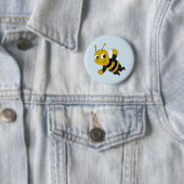 Badge Rond 5 Cm Bee cartoon button (En situation)