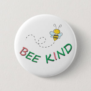 Badge Rond 5 Cm Bee Genre - Citation Motivationnelle Dit et Art