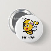 BADGE ROND 5 CM BEE    KINDBEE (Devant & derrière)
