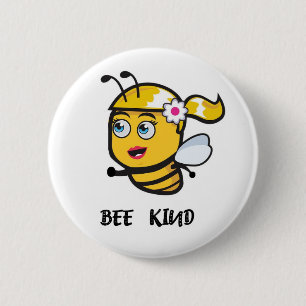 BADGE ROND 5 CM BEE    KINDBEE