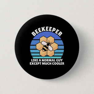 Badge Rond 5 Cm Beekeeper Retro Vintage