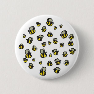 Badge Rond 5 Cm Bees