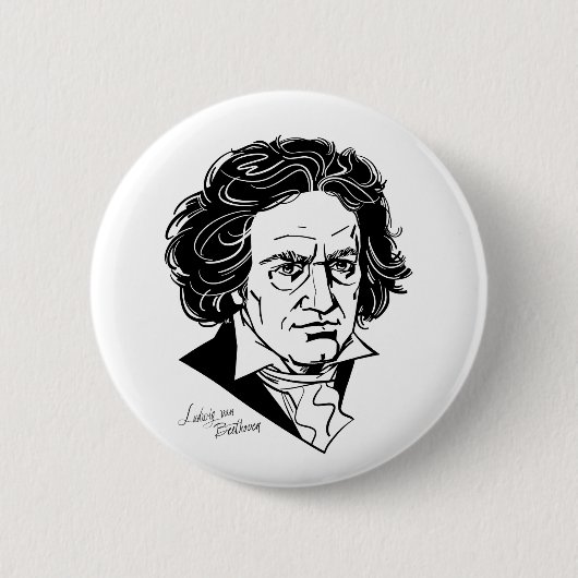 Badge Rond 5 Cm Beethoven-tr (Devant)