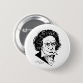 Badge Rond 5 Cm Beethoven-tr (Devant & derrière)