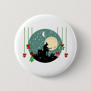 Badge Rond 5 Cm befana de noël épiphanie