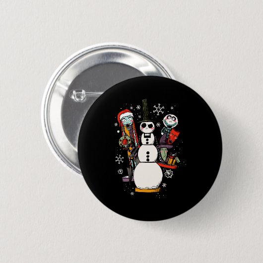 Badge Rond 5 Cm Before Christmas Nutcracker Trio  (Devant & derrière)