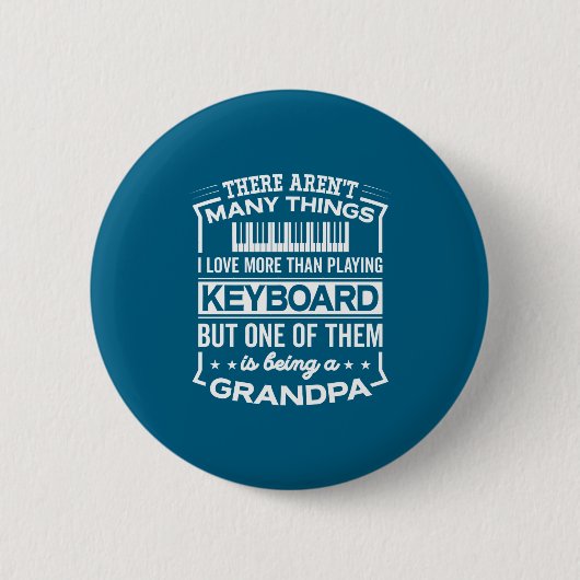 Badge Rond 5 Cm Being A Keyboard Grandpa Funny Old Man  (Devant)