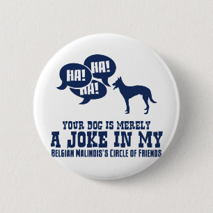 Badge Rond 5 Cm Belge Malinois