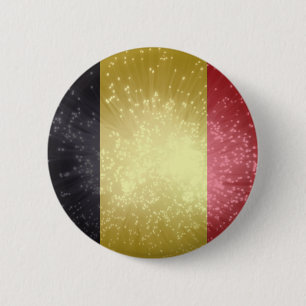 Badge Rond 5 Cm België ; Drapeau de la Belgique