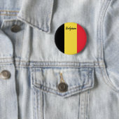 Badge Rond 5 Cm Belgium Flag Round Button (En situation)