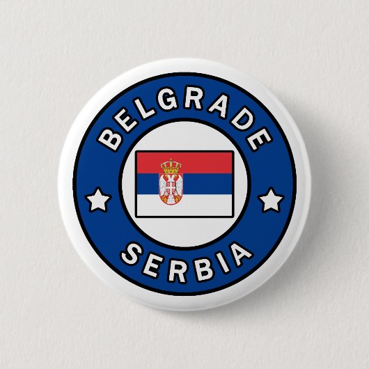 Badge Rond 5 Cm Belgrade Serbie (Devant)