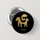 Badge Rond 5 Cm Bélier, Ariete (Devant & derrière)
