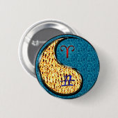 Badge Rond 5 Cm Bélier & Bœuf d'eau (Devant & derrière)