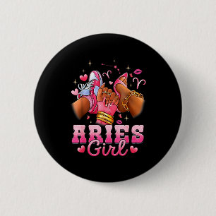 Badge Rond 5 Cm Bélier fille reine d'anniversaire femmes fille d'a