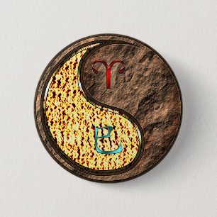 Badge Rond 5 Cm Bélier & Serpent de Terre