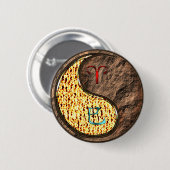 Badge Rond 5 Cm Bélier & Serpent de Terre (Devant & derrière)