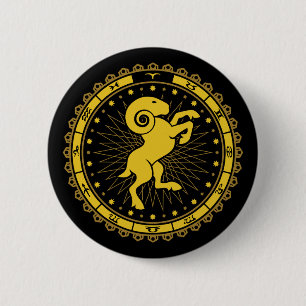 Badge Rond 5 Cm Bélier - Symbole - Horoscope