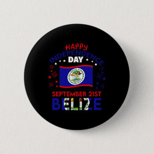 Badge Rond 5 Cm Belize 43e anniversaire de l'indépendance Belizean