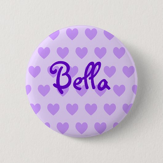 Badge Rond 5 Cm Bella en violet (Devant)