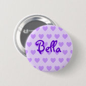 Badge Rond 5 Cm Bella en violet (Devant & derrière)