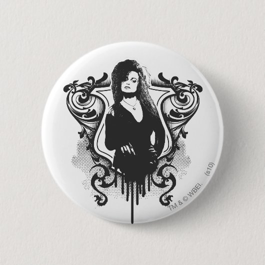 Badge Rond 5 Cm Bellatrix Lestrange Dark Arts Design (Devant)