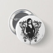 Badge Rond 5 Cm Bellatrix Lestrange Dark Arts Design (Devant & derrière)