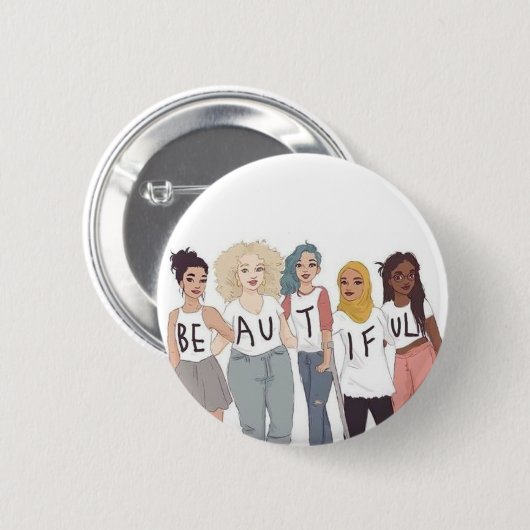 Badge Rond 5 Cm Belle (Devant & derrière)