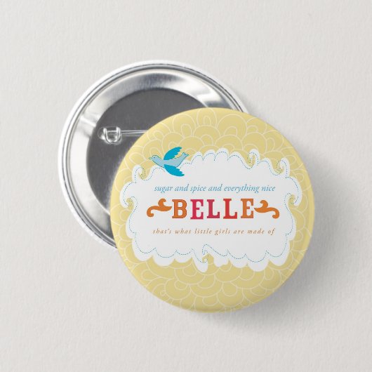 Badge Rond 5 Cm belle3 (Devant & derrière)
