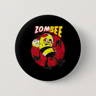 Badge Rond 5 Cm Belle apiculture Zombie abeille à miel Zombee apic