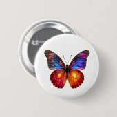 Badge Rond 5 Cm Belle Art de Papillon (Devant & derrière)