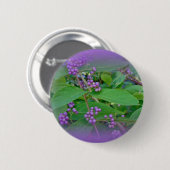 Badge Rond 5 Cm Belle-Belle américaine (Callicarpa americana) (Devant & derrière)